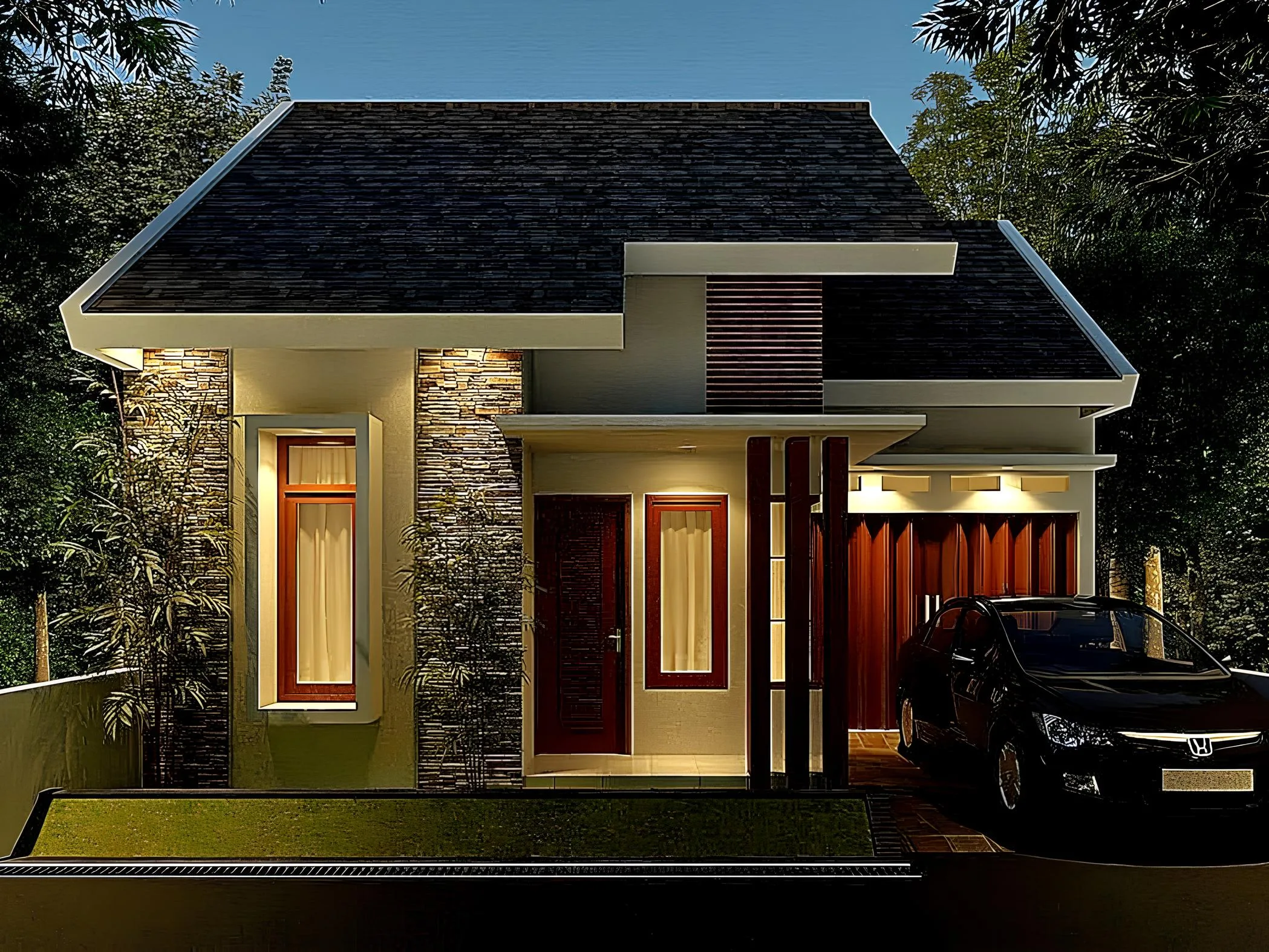 37-Gambar-Desain-Rumah-Eropa-Minimalis-1-Lantai-Yang-Wajib-Kamu-Ketahui (1) Model rumah eropa klasik