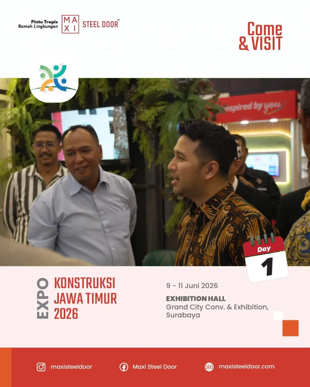Kunjungan Emil Dardak di Booth Maxi maxi-di-konstruksi-jawa-timur