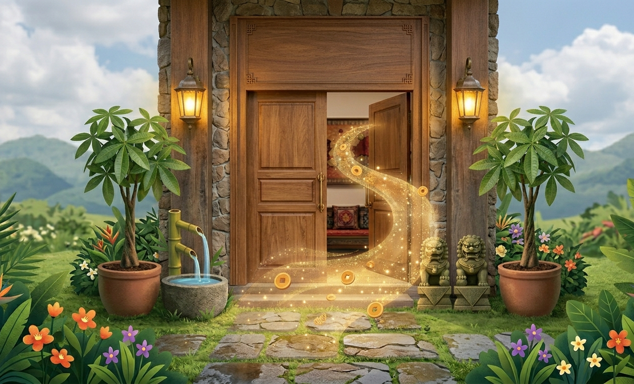 posisi pintu utama