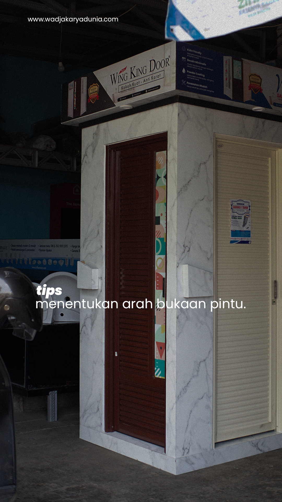 arah bukaan pintu